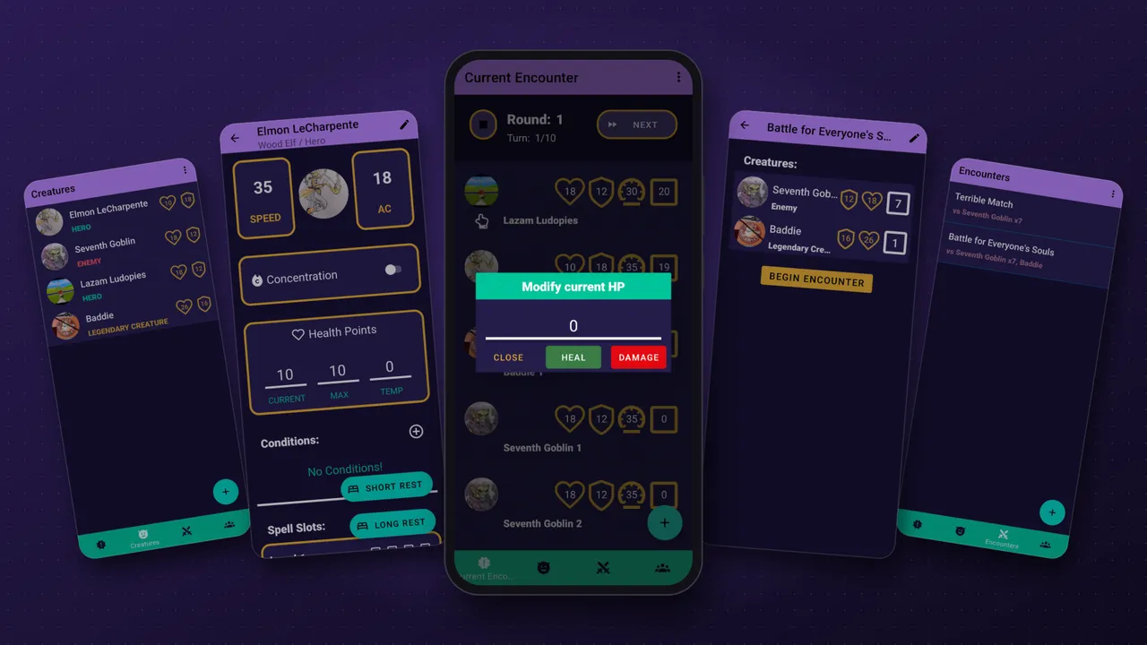 D&D Battle Tracker screenshot